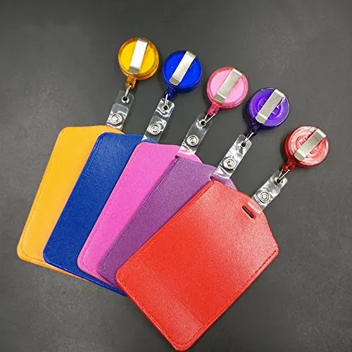10 шт./упаковка разноцветные вертикальные значки|badge card holder|id badge holderid |
