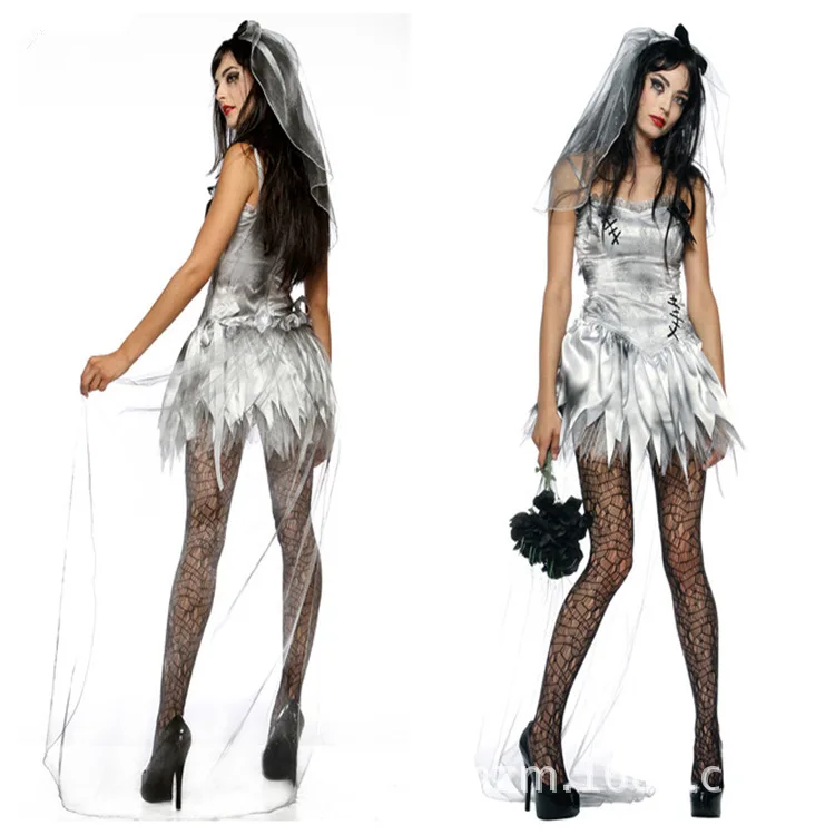 Одежда для косплея на Хэллоуин взрослых и девочек платье невесты трупа игровая
