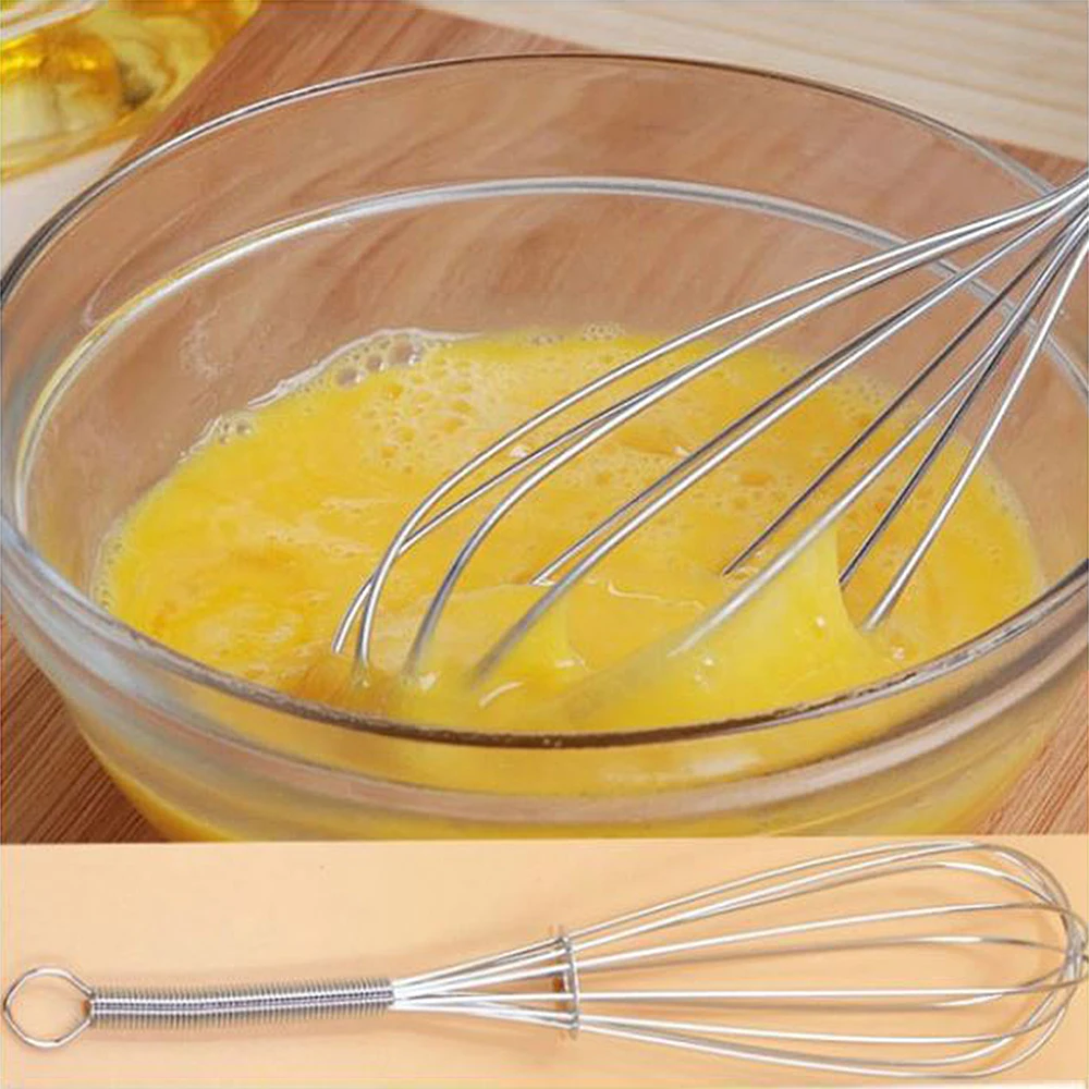 

Kitchen Gadgets Manual Spring Handle Egg Beater Egg Mixer