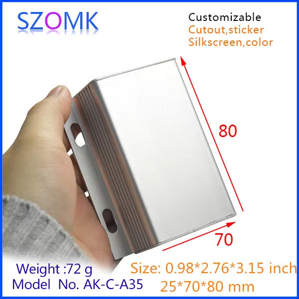 Szomk новая Электроника adonizing алюминиевый корпус (1 шт.) 25*70*80 мм экструдированный