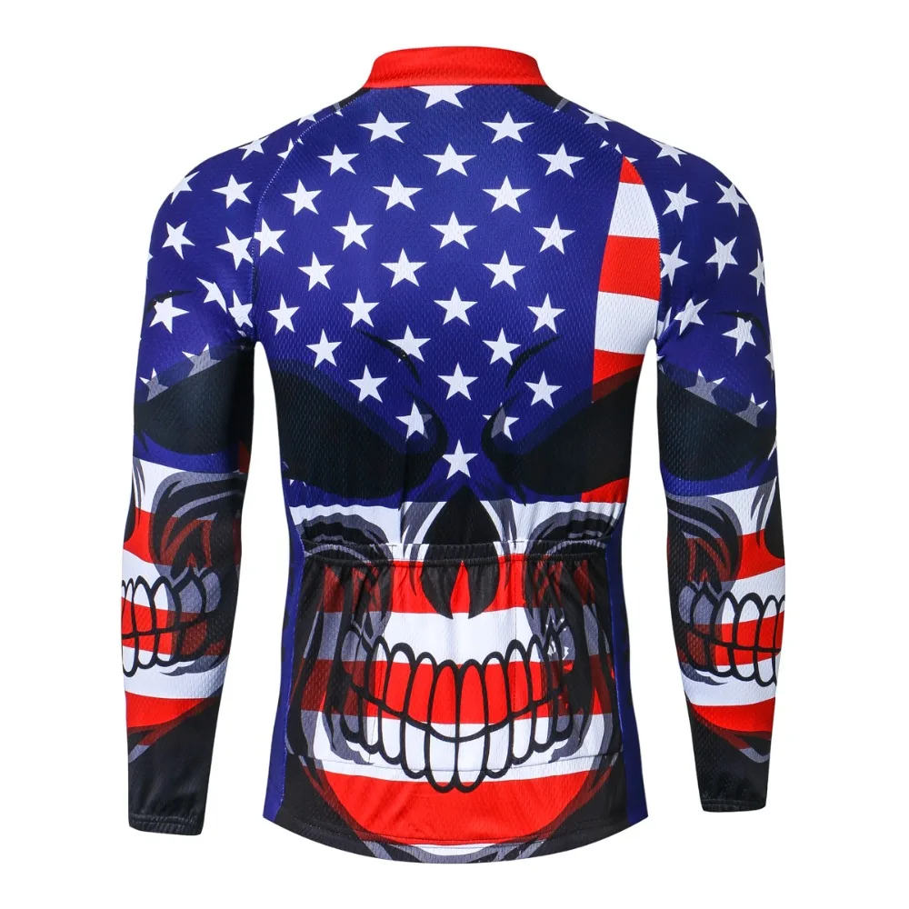 Weimostar UK США флаг Велоспорт Джерси мужская с длинным рукавом Mtb велосипедная