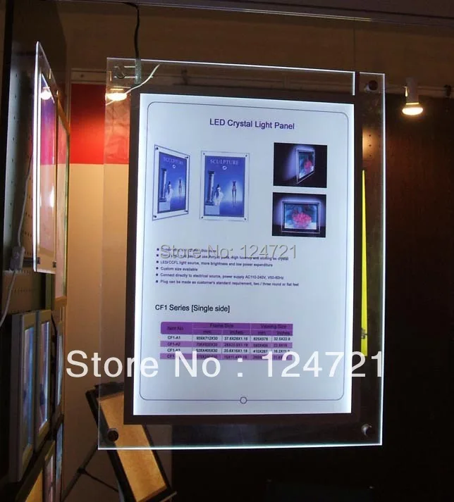 Высококачественный светодиодный прозрачный лайтбокс без рамки рекламные