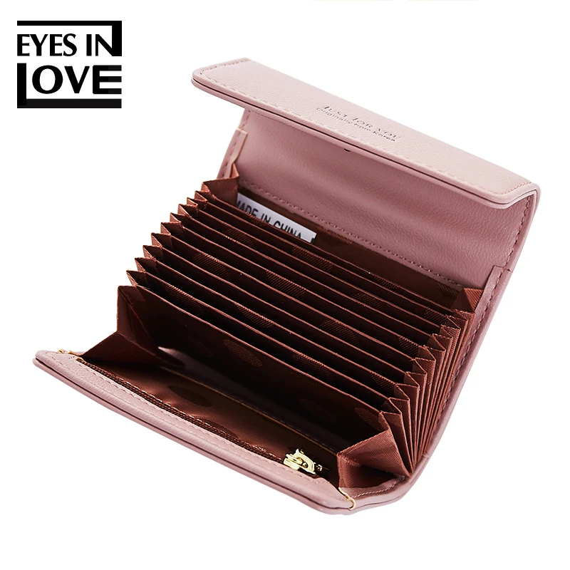 EYES IN LOVE новый дизайнерский расширяющийся держатель для карт женский кожаный