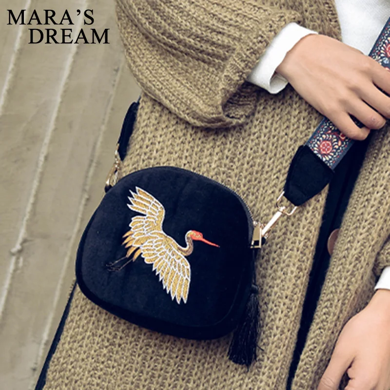 Mara мечта 2018 Мини в виде ракушки сумка бархат клатч с бахромой ручной вышивка