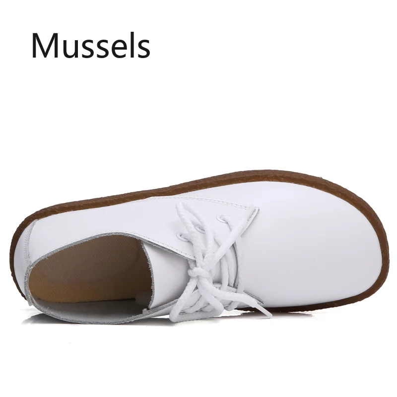2019 spring Autumn Solid Soft Genuine Leather Rubber Casual Non Slip Comfortable Bottom Women Leisure Shoes plus size 35-43 | Обувь