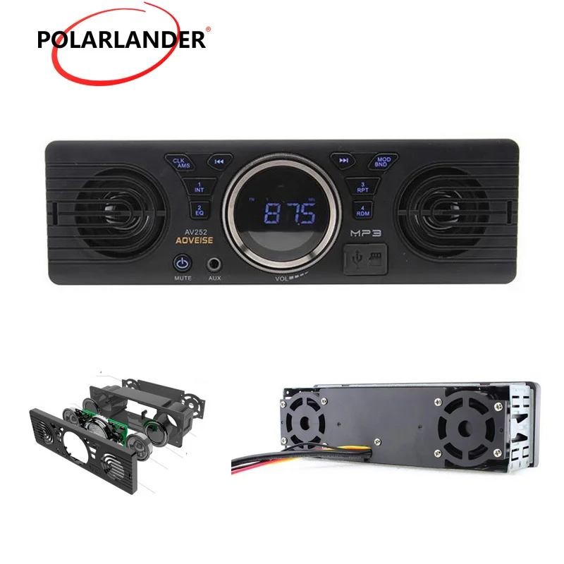 Автомобильный MP3-плеер новый стиль 2018 USB/SD FM 12 В AUX встроенный Bluetooth плеер 2 динамика