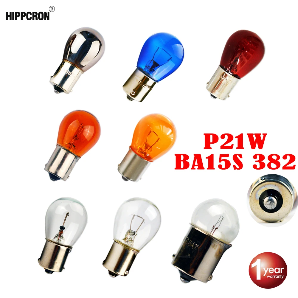 Hippcron S25 Лампы BA15s 12 В/24 В 21 Вт 382 P21W 2 шт.