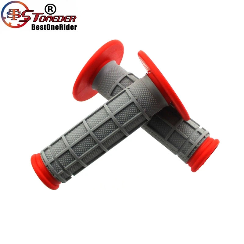 Серые красные ручки для CRF50 XR50 SSR YCF IMR Atomik Thumpstar RMZ450 DR DRZ Kawasaki KX125 KX250 KX250F KX450F KLR|Ручки