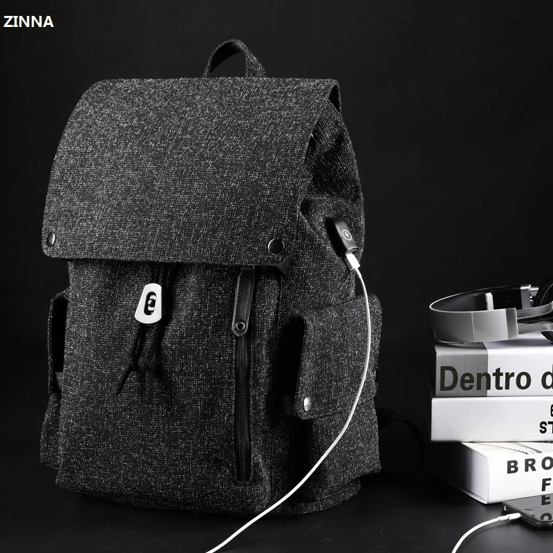ZZINNA многофункциональный рюкзак с USB-зарядкой для ноутбука 15 6 дюймов женская