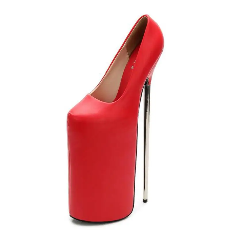 red 30cm heels SARAIRIS/большой размер 46, пикантные вечерние женские туфли-лодочки на высоком каблуке 20 см, 30 см, на платформе - Цвет: red 30cm heels