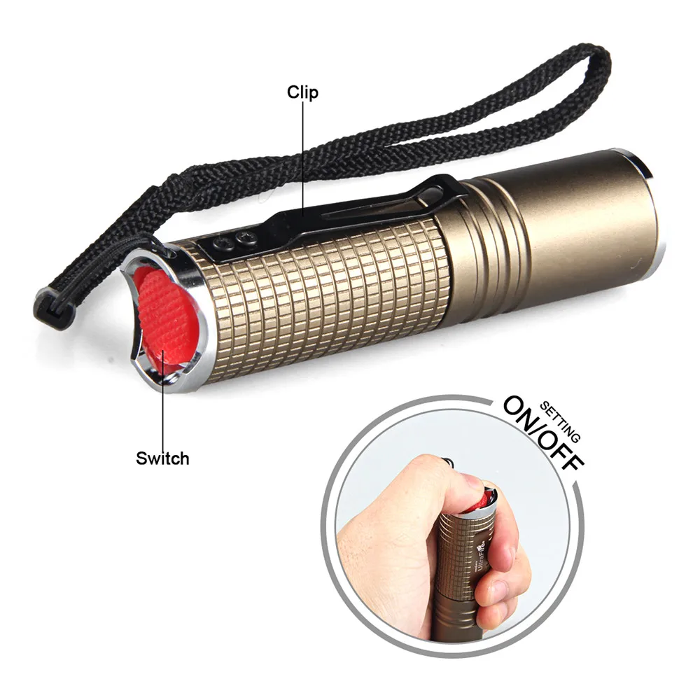 Светодиодный фонарь UltraFire Мини светодиодный тактический переключатель фонарик