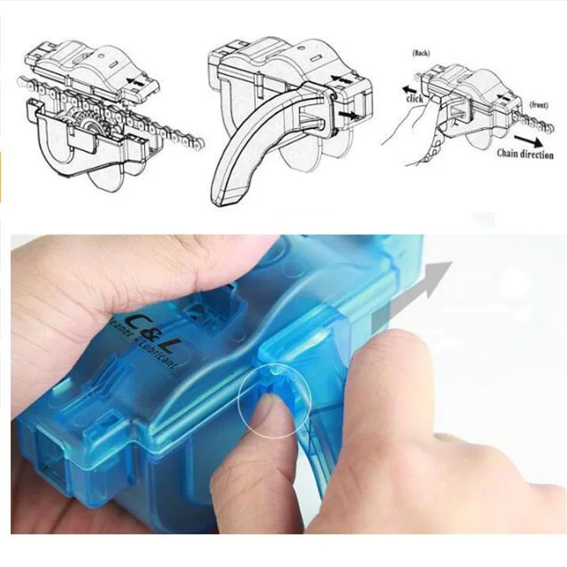 Портативная моющая машина для велосипеда с 3D цепью моющий инструмент скруббера