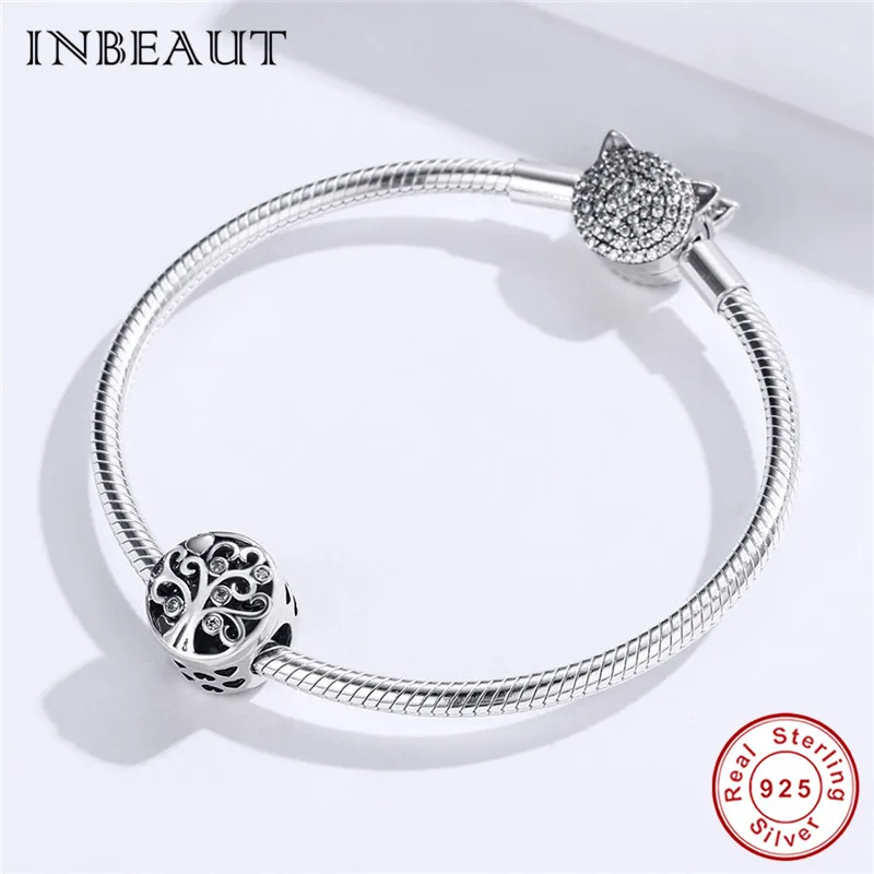 INBEAUT 100% 925 пробы Серебряная фотосессия Дерево Сердце Подарочная коробка бисер