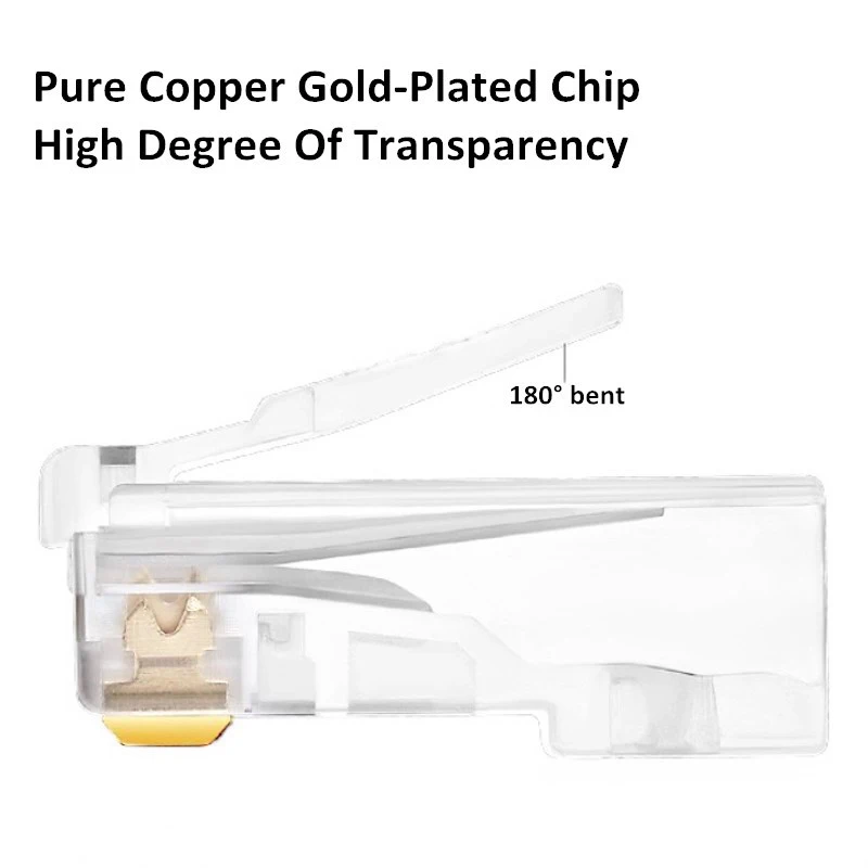 Разъемы RJ45 Cat6 UTP 8P8C позолоченный сетевой Ethernet-Кабель Неэкранированные штекеры