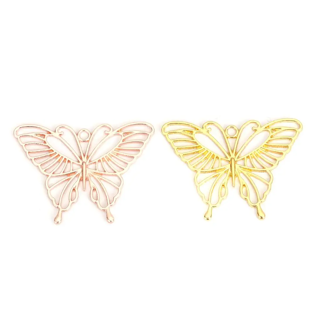 Подвески DoreenBeads из смолы с открытой спинкой розовое золото металлическая