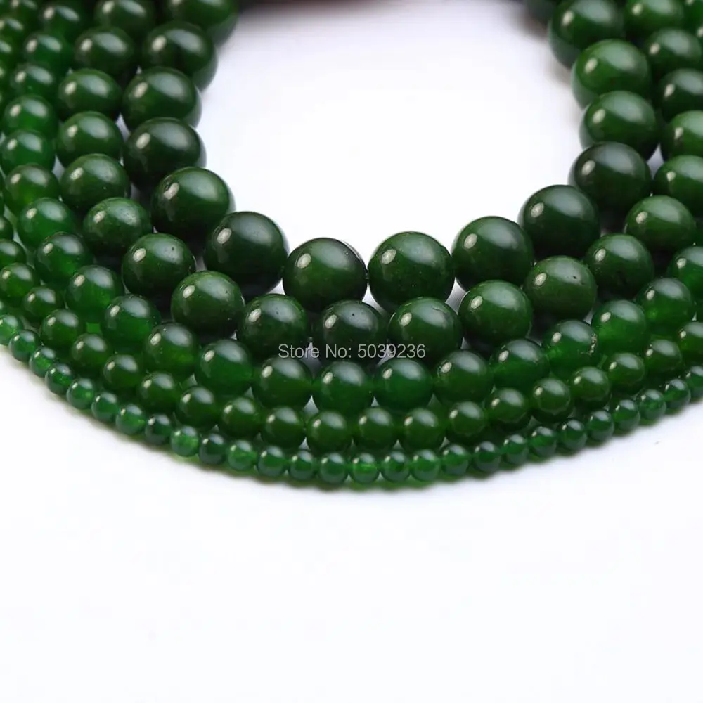 

Оптовая продажа темно-зеленый нефрит бусины из природного камня свободные шарики 4mm 6mm 8mm 10mm 12мм рукоделие для самостоятельного изготовлени...