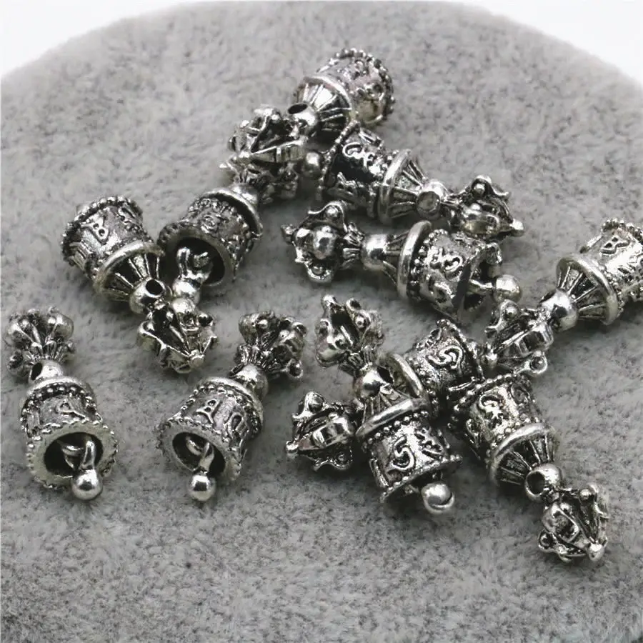 10 шт. резные медные бусинки-колокольчики в стиле сделай сам Найти удачу