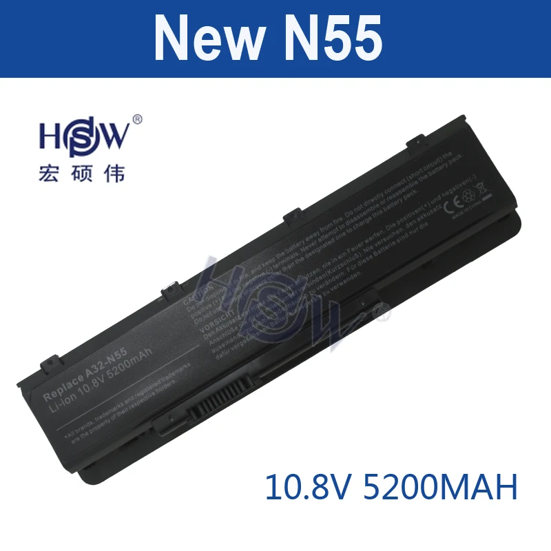 HSW аккумуляторная батарея для ноутбука A32 N55 07G016HY1875 N45 N45E N45S N45F N45J N55E N55S N75 N75E N75S bateria