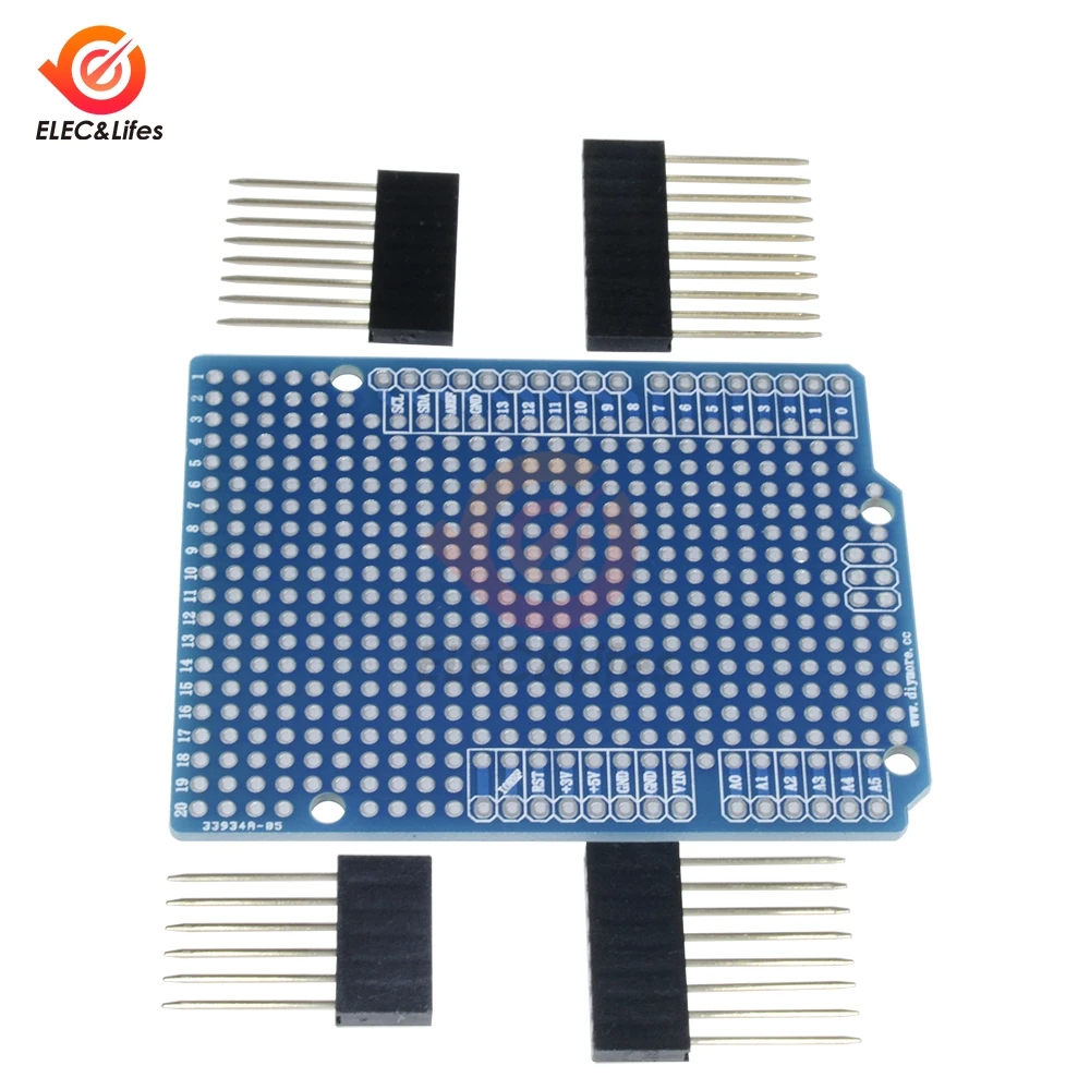 1 компл. прототип платы расширения печатной для Arduino ATMEGA328P UNO R3 Proto Shield FR 4 Fiber PCB