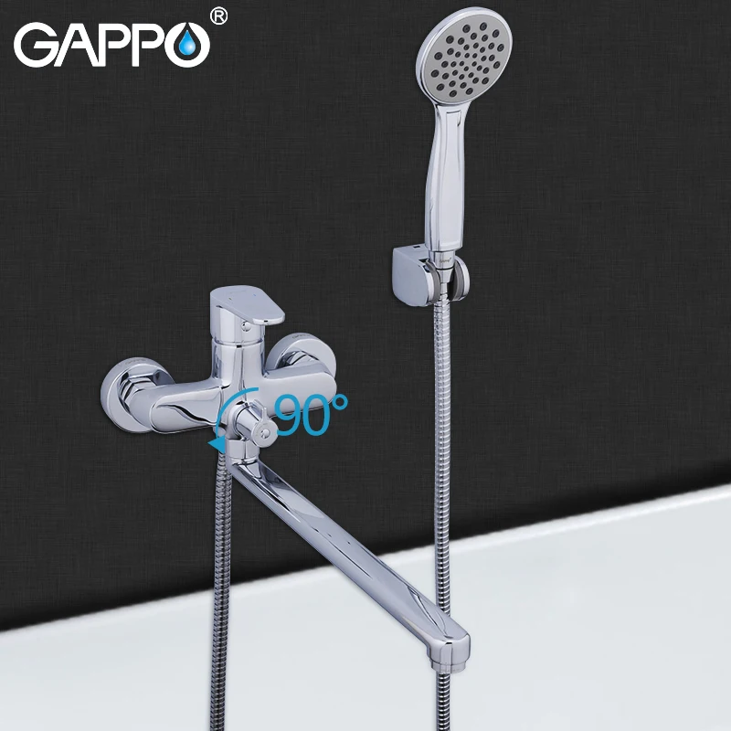 GAPPO Смесители для ванной комнаты Смеситель латунь хром смесители ванны настенный