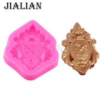 kitchen baking mould beautiful vintage frame shape 3d silicone sugarcraft sugar candy mold for cake decorating tools t0662