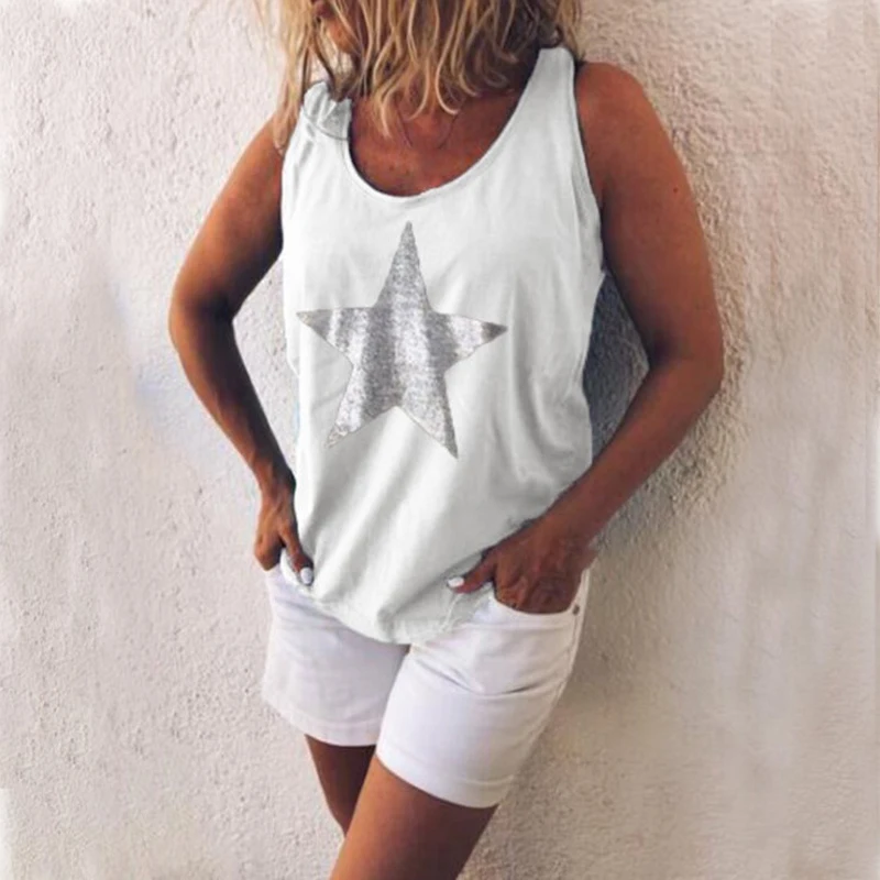Женские топы Женская майка праздничная летняя блуза с круглым вырезом модная