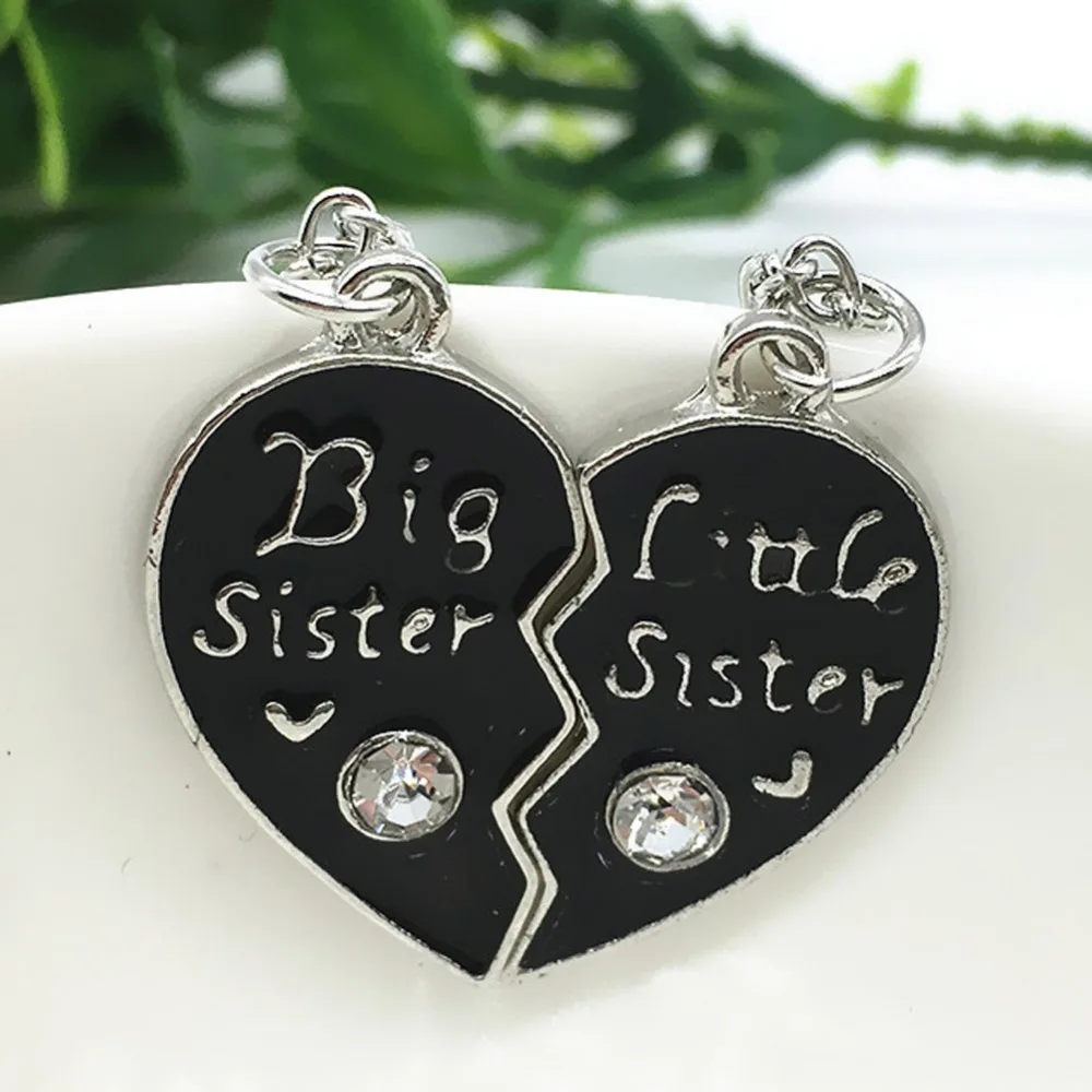 Trendy Charming Jewelry Sisters-in-one 2PCS Stitching Heart-shaped Pendant Necklace Drop Shipping NL-0947 | Украшения и