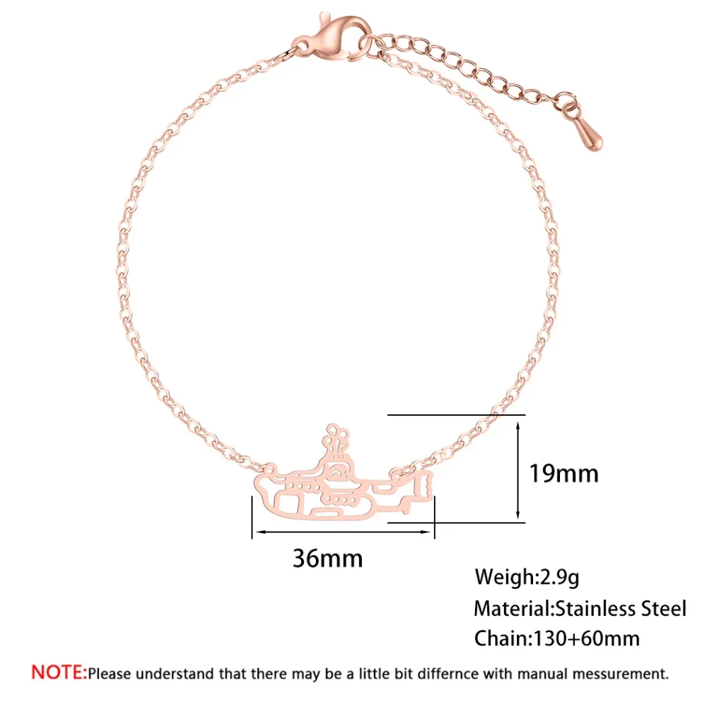 Модный браслет QIMING из звеньев цепи с подводной лодкой женский пляжный