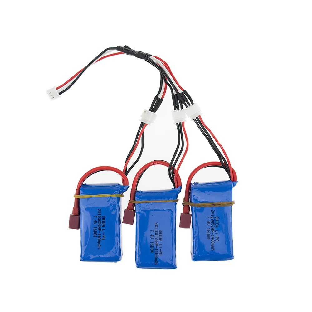 7.4 В 1400 мАч lipo Батарея 3 шт. Батареи и USB Зарядное устройство для WLtoys a959 b a969 a979 k929 rc