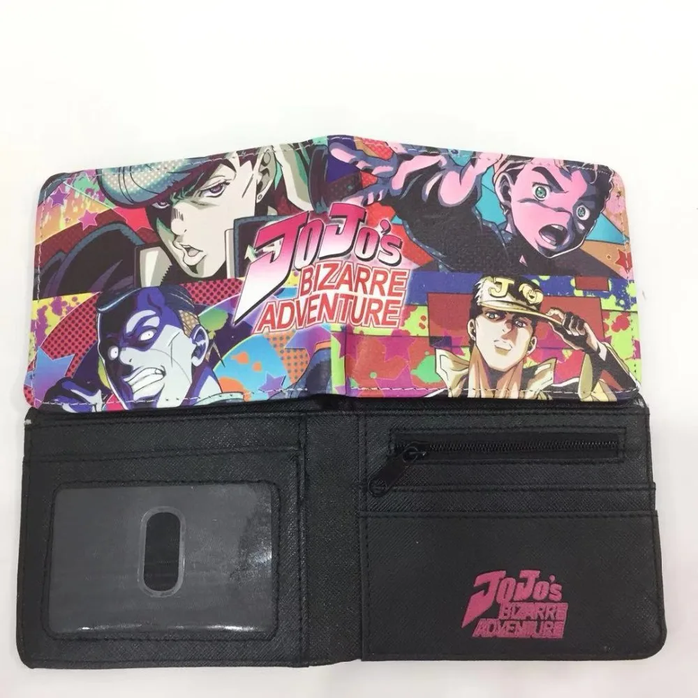 Новинка JOJO причудливый кошелек для приключений, мужские кожаные кошельки, carteira, доллар, цена, держатель для карт, сумка для денег, студенческий короткий кошелек