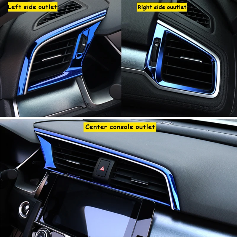 Стикеры для стайлинга автомобиля Honda Civic 2018 2019 2016 2017 10 аксессуары центральная