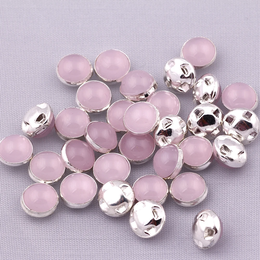8 мм 50 шт./лот разноцветные серебряные бусины со стразами пришивные стразы для