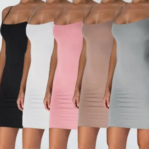 Модное женское облегающее платье бодикон без рукавов Клубное вечернее Короткое