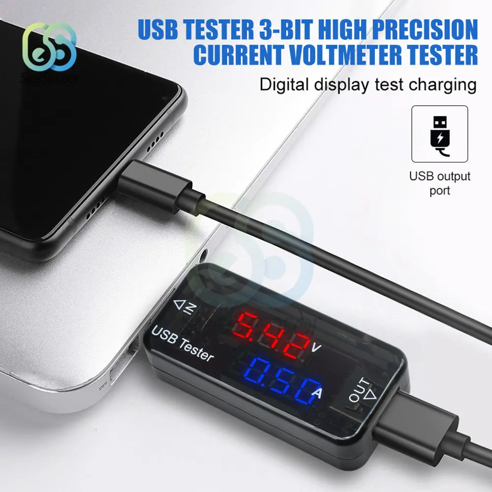 Цифровой USB ток напряжение зарядный детектор 3/4 цифр Мобильная мощность Ток вольтметр Амперметр Напряжение зарядное устройство Тестер