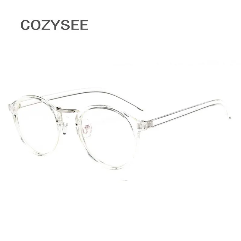TRANSPARENT WHITE Модные прозрачные круглые очки прозрачная оправа женские очки от близорукости мужские очки в оправе nerd оптические оправы прозрачные - Цвет оправы: TRANSPARENT WHITE