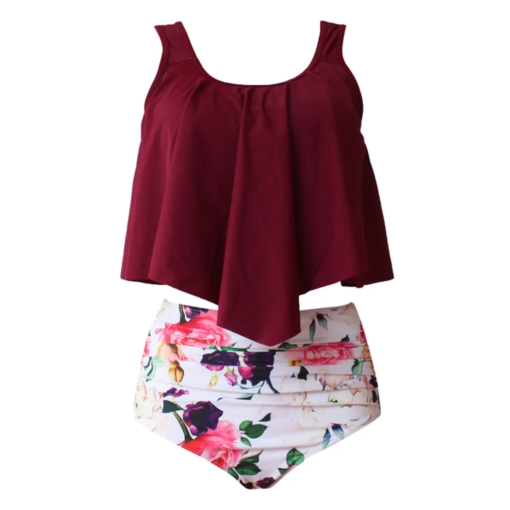 Женский купальник комплект бикини большого размера сексуальный для плавания