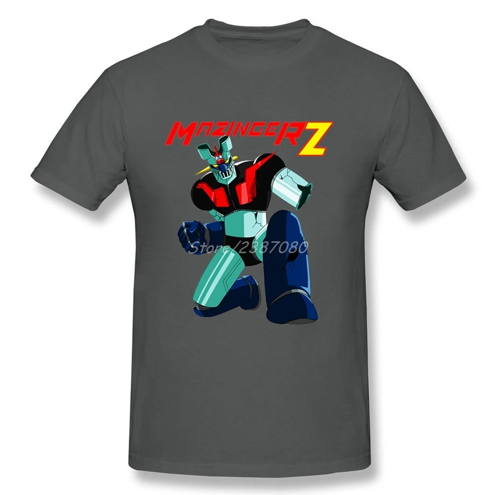 Мазингер Z футболка с коротким рукавом мужские футболки мода Swag XXXL Хлопок Crewneck футболки - Цвет: Темно-серый