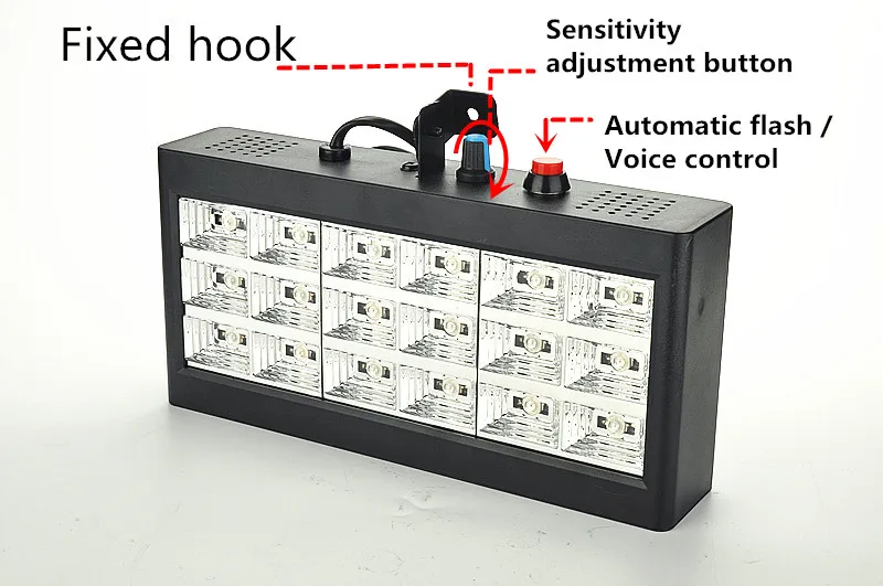 Светодиодный RGB Стробоскоп FORPRO со звуковым управлением 18 дюймов 20 Вт диско