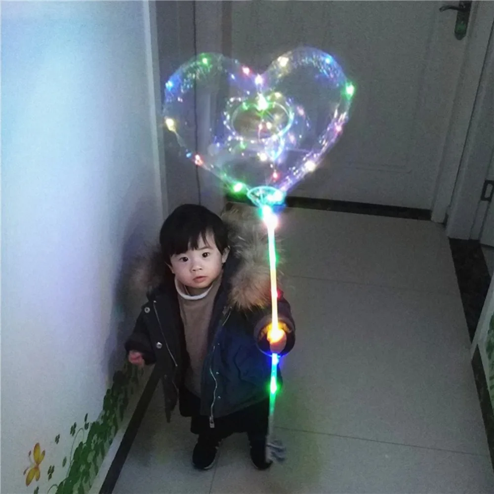 Ручной прозрачный шар БОБО Сияющий воздушный игрушки полые в форме сердца с
