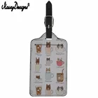 Этикетки для багажа noisyдизайны на заказ для кошек, дизайнерские этикетки для багажа Mala, держатель для идентификационного адреса, портативный дорожный удобный лейблом