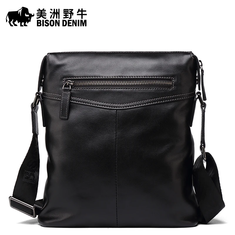 BISON DENIM известных брендов сумки мужские новый сумка через плечо натуральная кожа