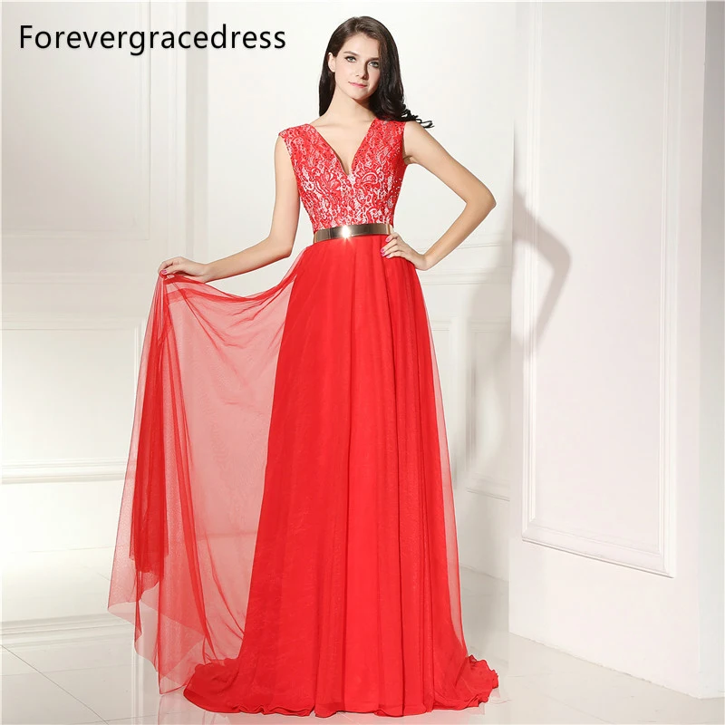 Forevergracedress Элегантный длинное вечернее платье Новый стиль v образный вырез