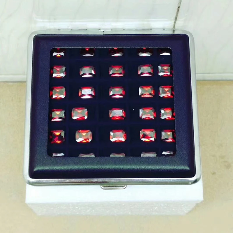 Коробка для хранения драгоценных камней высококлассный черный кожаный футляр 30