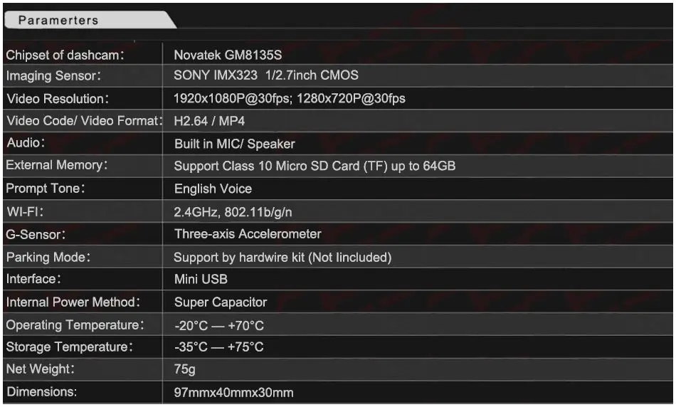 RUCCESS Автомобильный видеорегистратор Full HD 1080P видеорегистратор с Wi-Fi Автомобильная камера рекордер 24H монитор парковки ночное видение английская/Русская версия