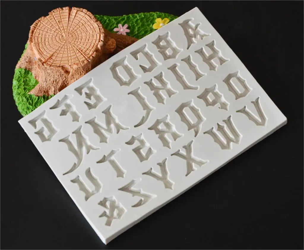 Новое поступление формочки с буквами алфавита 3d силиконовая форма для торта