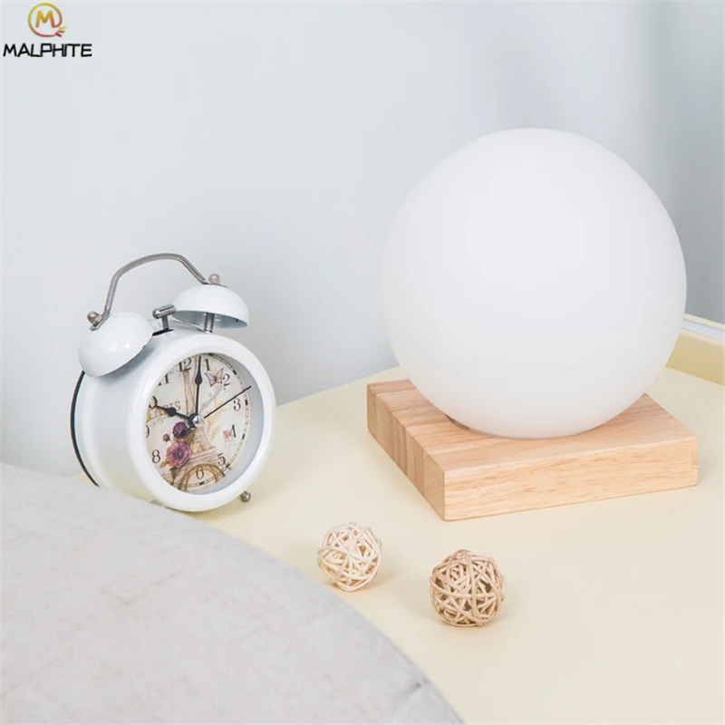 

Modern Glass Ball Table Lamp Living Room Bedroom Bedside Lamps Table Kids Room Decor Table Light Reading Lighting Luminaires