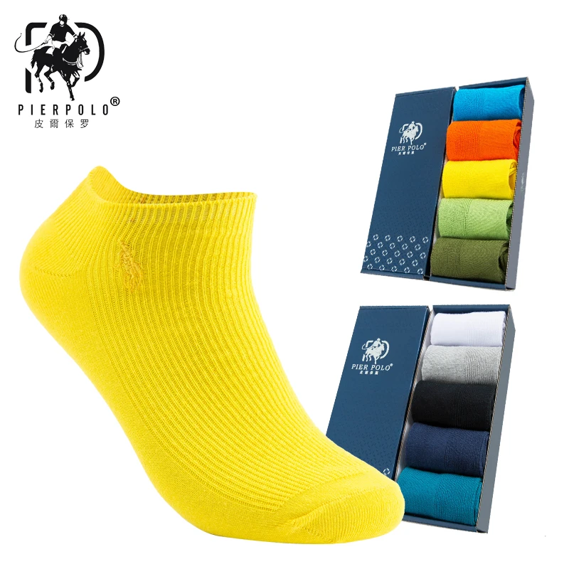 

New Spring And Summer PIER POLO Cotton Men's Socks Men's Embroidery Socks