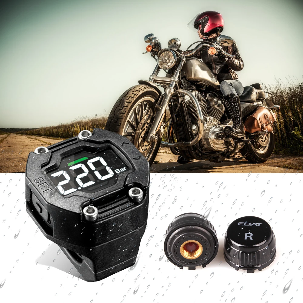 Steelmate мотоцикл TPMS монитор давления в шинах Система сигнализации мотоцикла водонепроницаемый внешний датчик беспроводной с ЖК-дисплеем