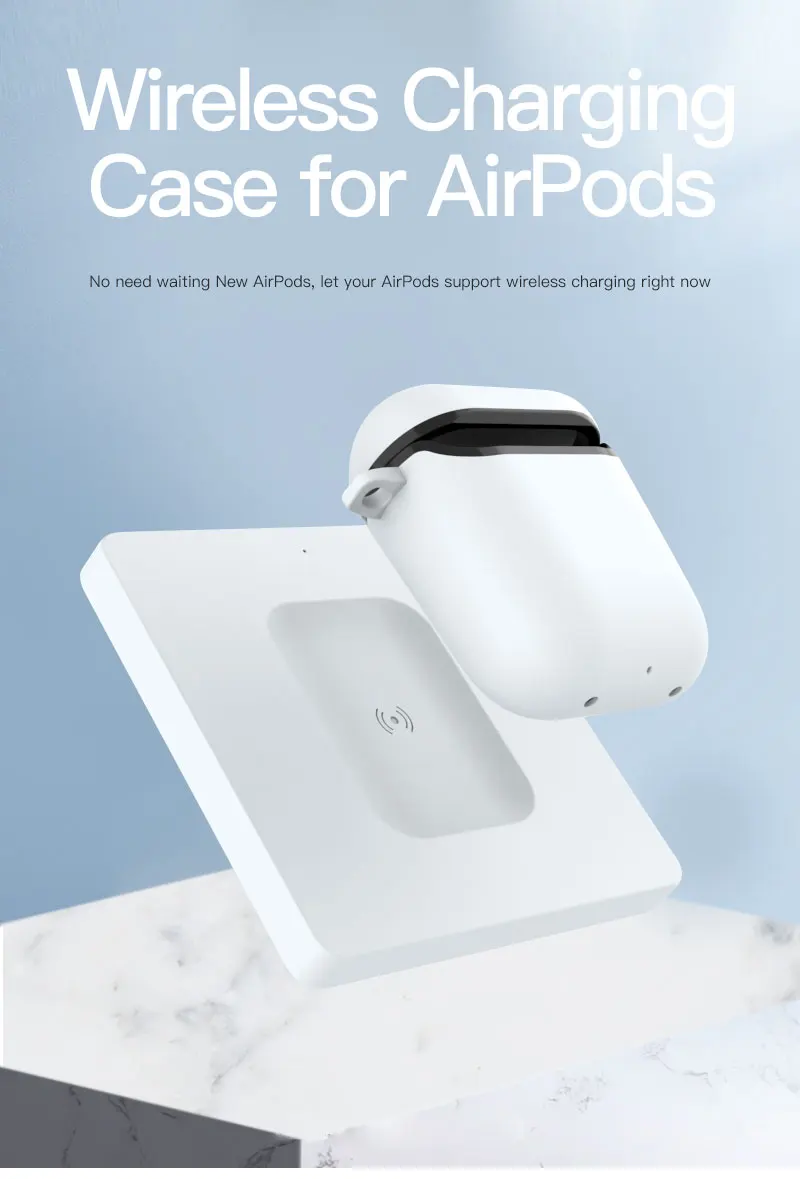 Phoneyesong для Airpods чехол Qi Беспроводное зарядное устройство Apple airpods Беспроводные
