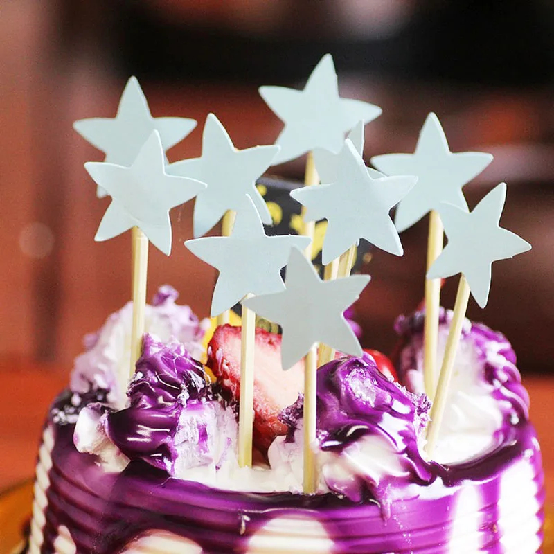 Распродажа 10 шт./компл. милые украшения для торта с критальными звездами дня